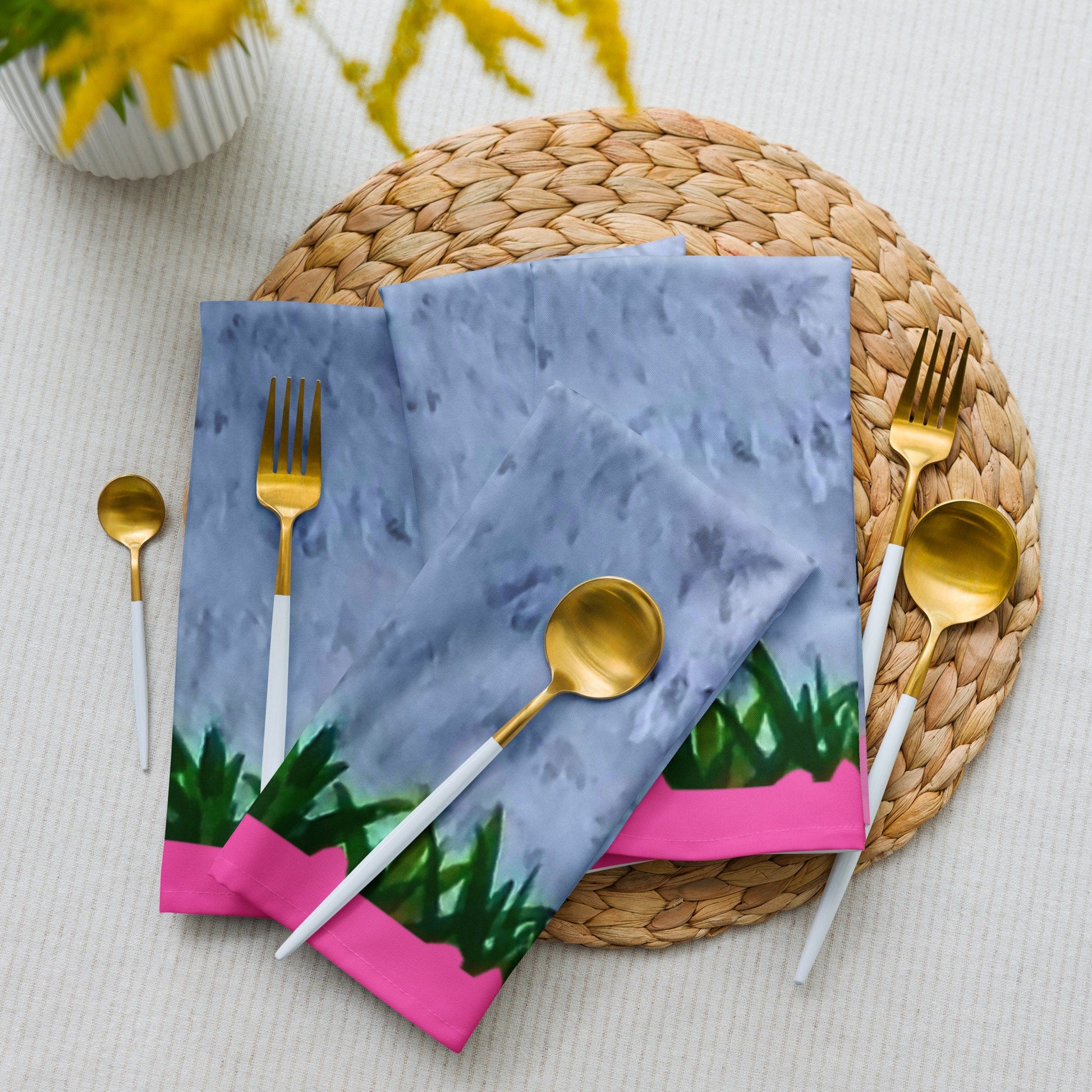 Easter BunnyCloth Napkin Set, Colorful Holiday Décor,SpringHousewears