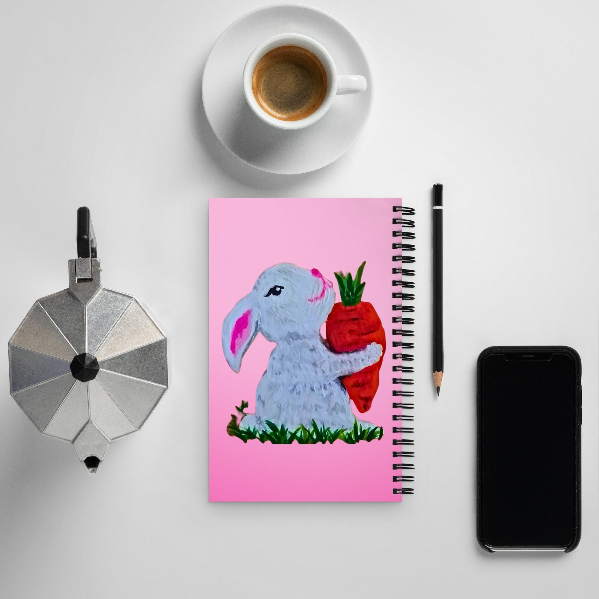 BunnySpiral Notebook,manifesting journal,nature journal,daily journal,meditation journal,composition notebook