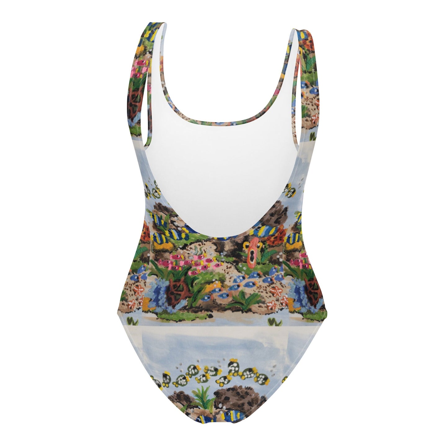 Ocean View One-Piece Swimsuit, Ladies Beach Swim Wear, Plus Size Bathing Suit
