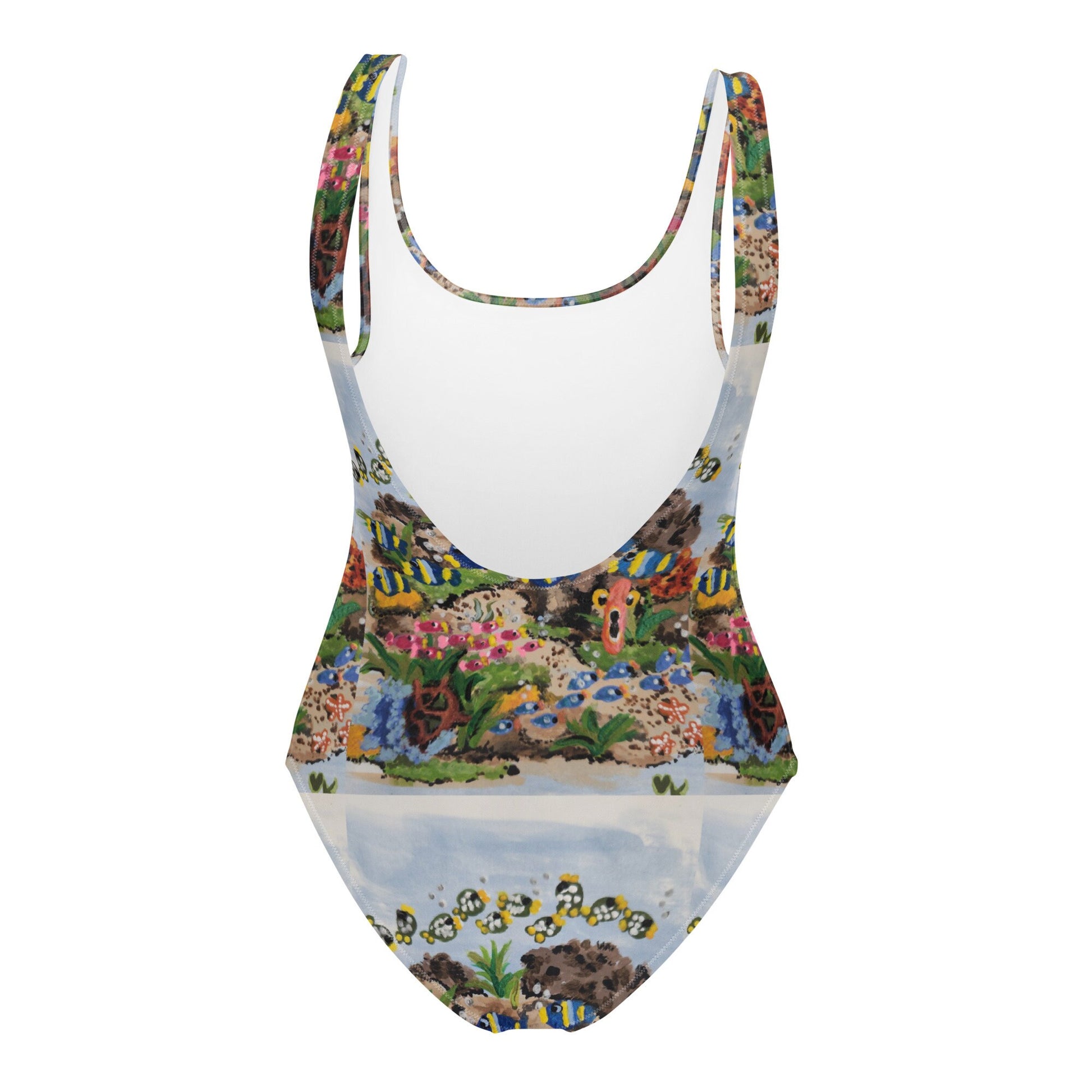 Ocean View One-Piece Swimsuit, Ladies Beach Swim Wear, Plus Size Bathing Suit