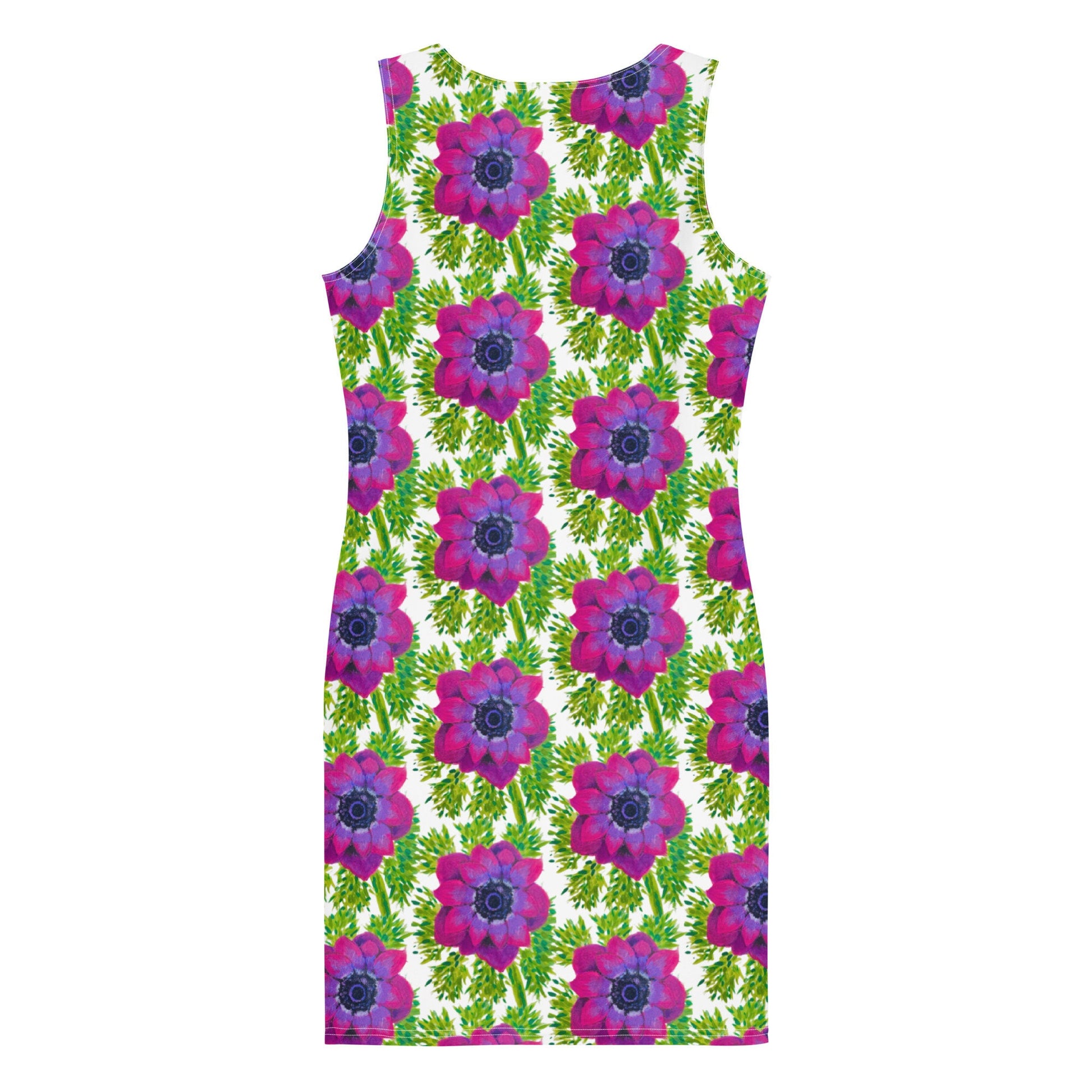 Bright Pink Floral Bodycon Dress, Womens Casual Spring Outfit, Tight Club Dress Cocktail, Sleeveless Secretary Dresses