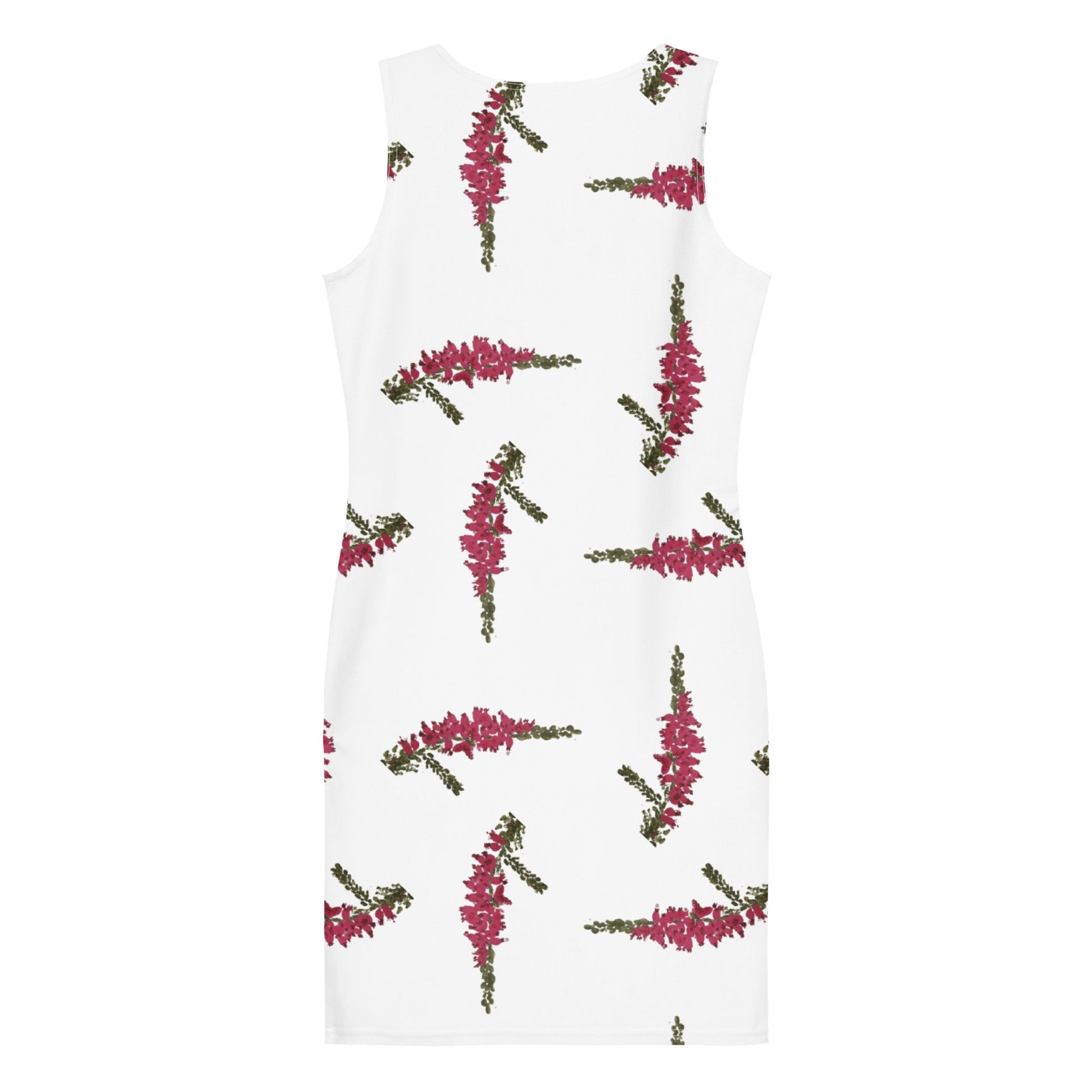 Heather Floral Spring Bodycon Dress, Womens Casual Secretary Outfit, Pastel Tight Club Dress Cocktail