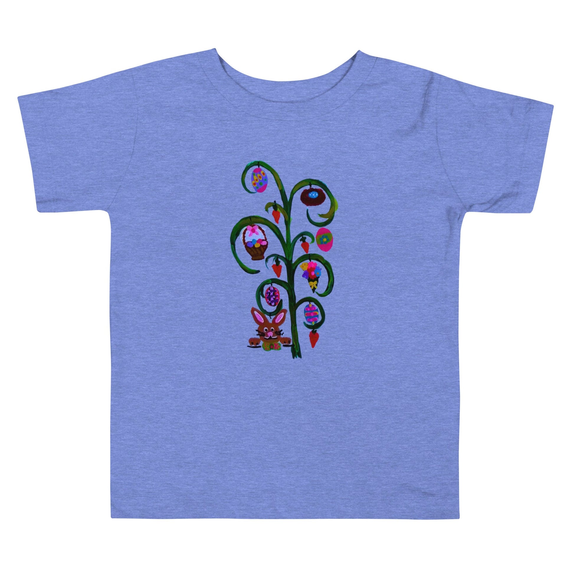 Toddler Easter Short Sleeve Tee, Egg Hunt Shirt, Rabbit Lover Gift, Colorful Spring Shirt, First Easter