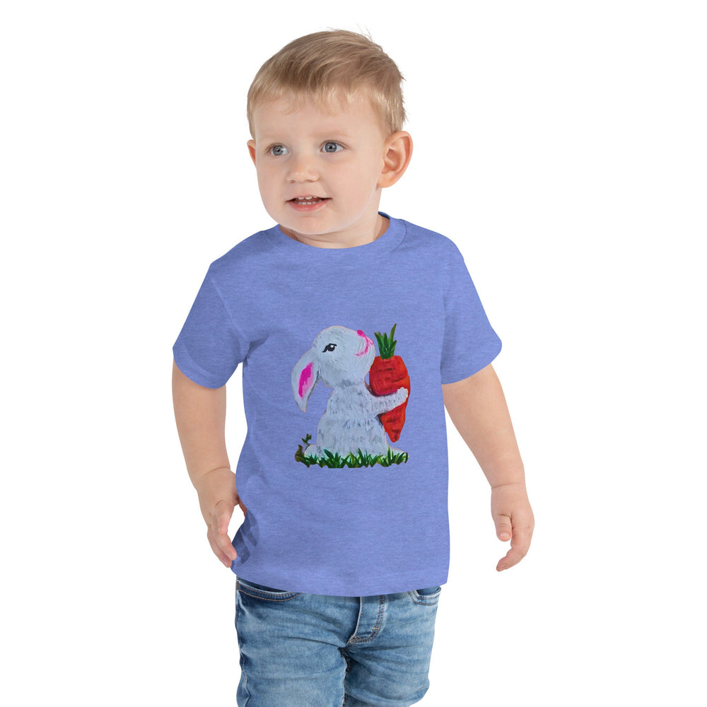 Rabbit Lover Toddler Tee, Short Sleeve Easter Shirt, Egg Hunt Gift, My First Easter, Spring Apparel, Decorative Holiday Wear