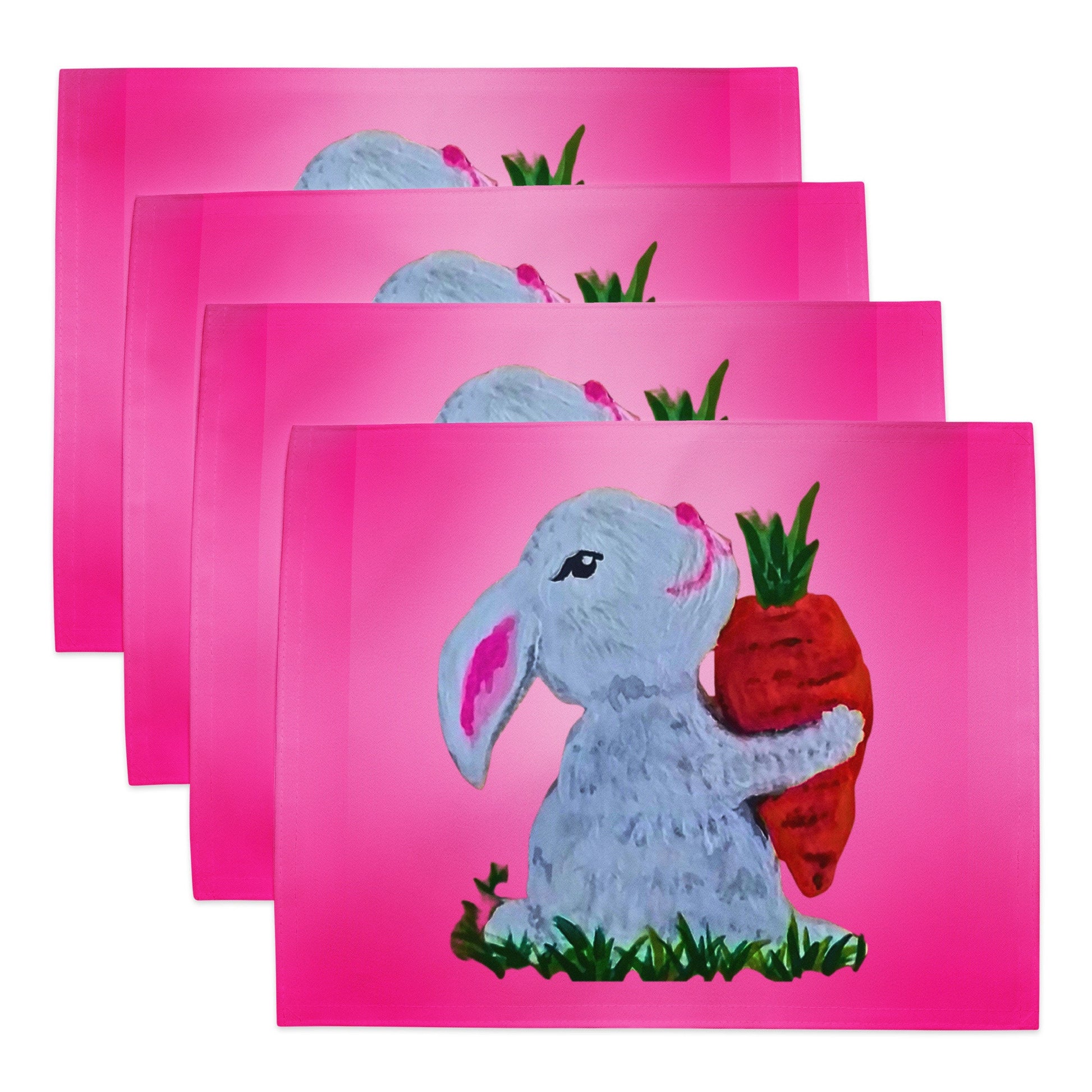 Easter Bunny Placemat Set of 4, Holiday Dinner Placemats, Fun Activity Placemats