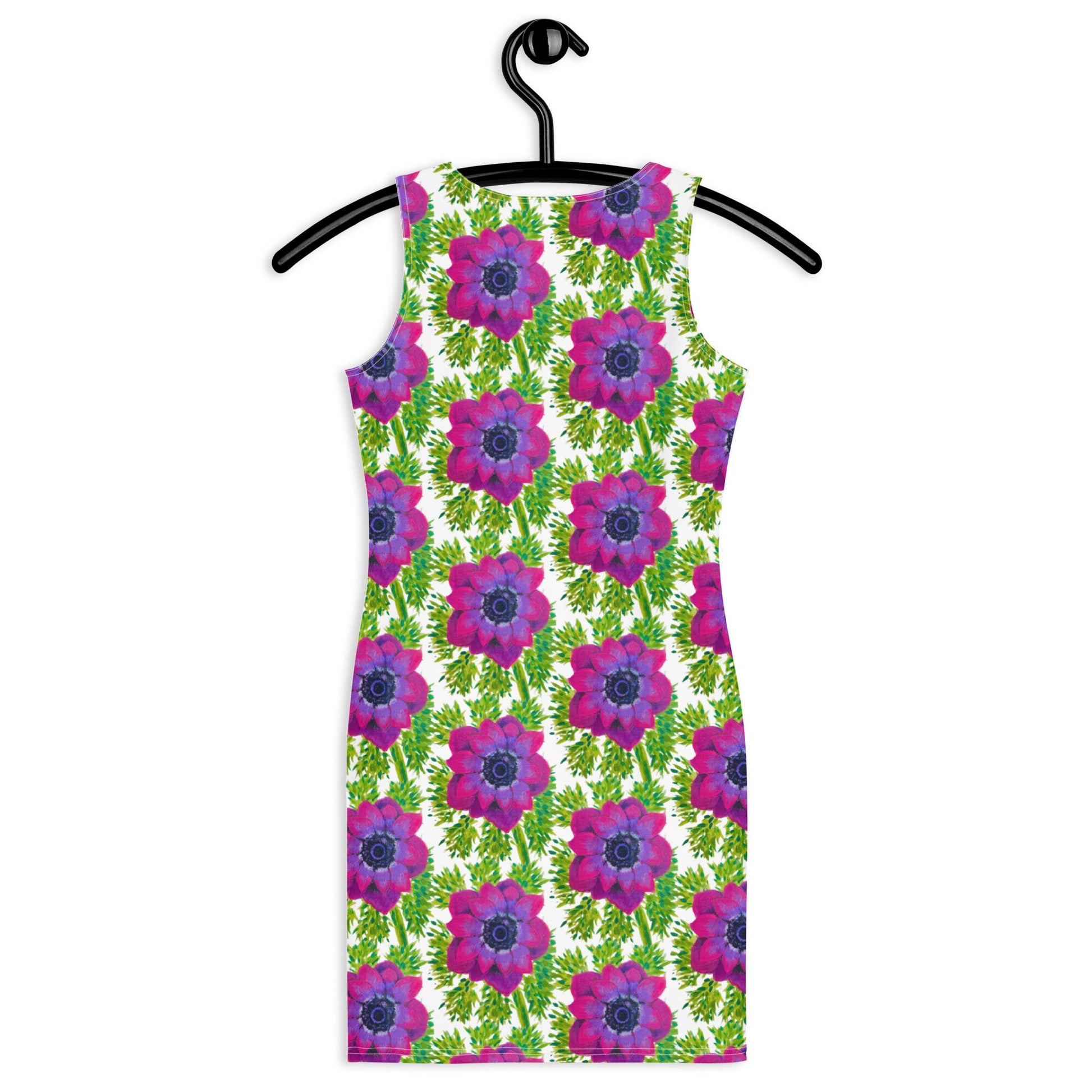 Bright Pink Floral Bodycon Dress, Womens Casual Spring Outfit, Tight Club Dress Cocktail, Sleeveless Secretary Dresses