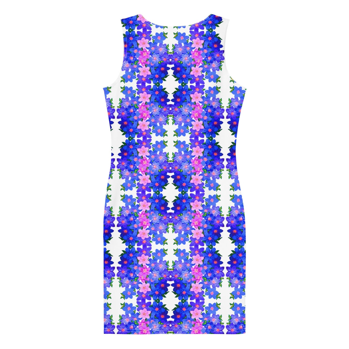 Floral Pattern Bodycon Dress, Flower Garden Inspired Outfit, Botanical Spring Secretary Dress
