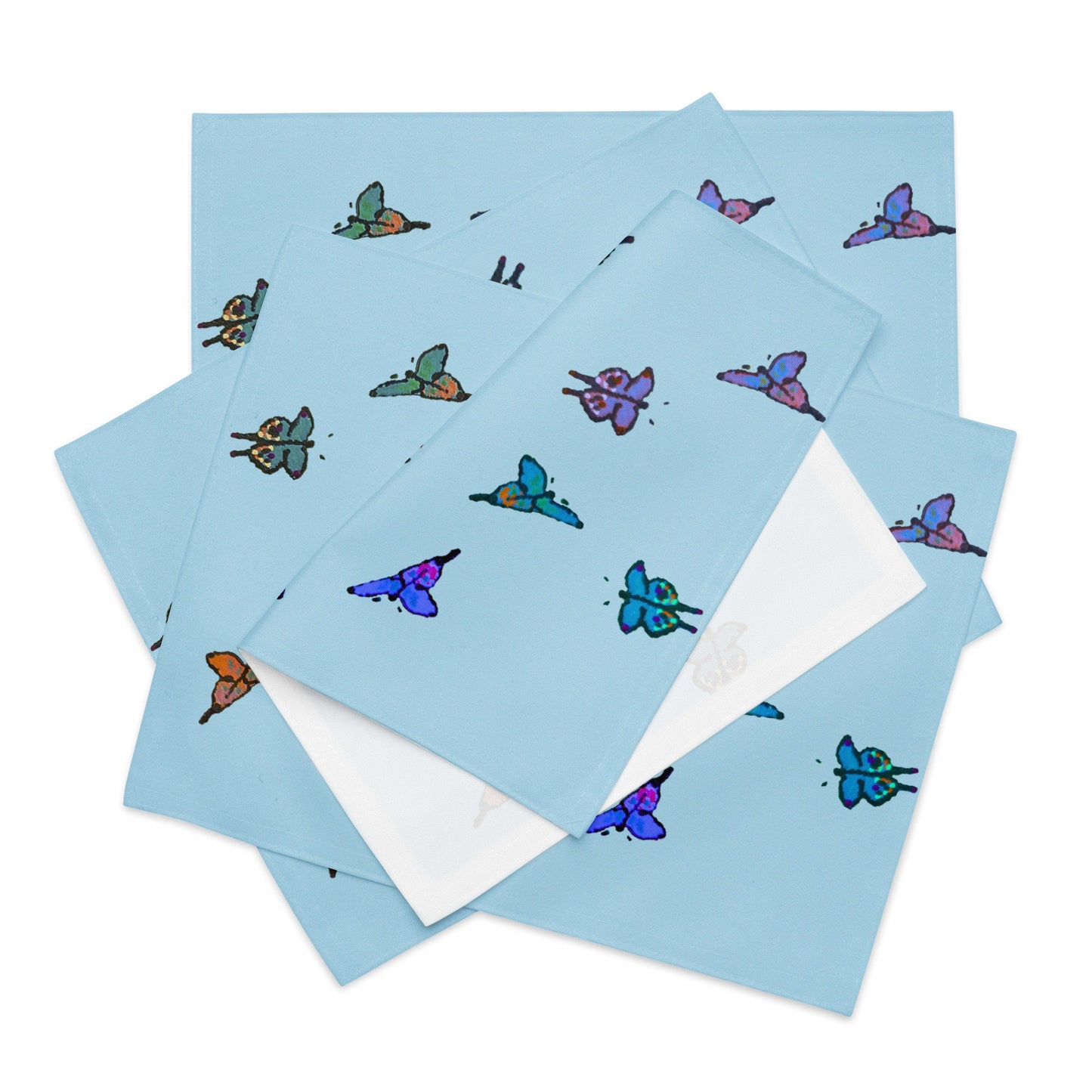 Butterfly Placemat Set of 4, Fun Colorful Placemats for Weddings, Family Dinners or Spring Get Togethers, Water Resistant Placemats