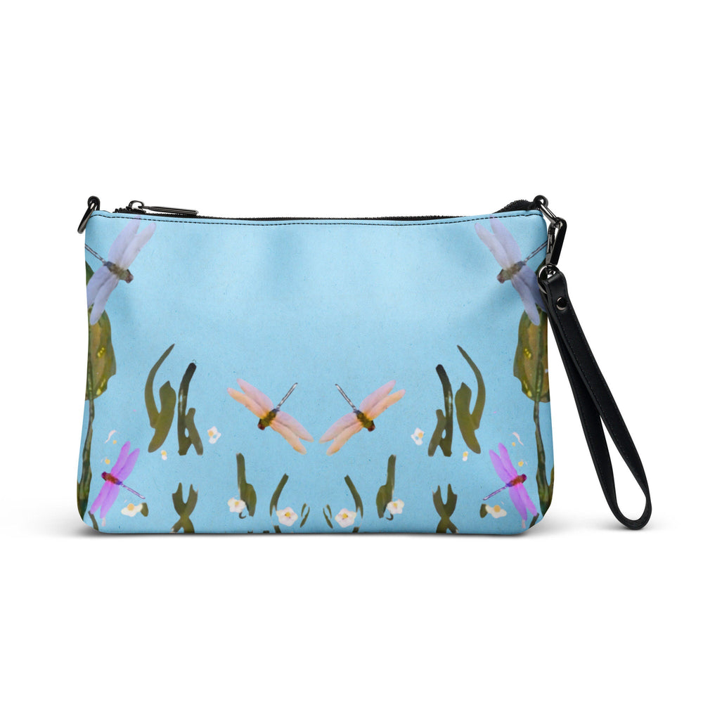 Dragonfly Lovers Small Ziptop Satchel, Nature Inspired Crossbody Bag, Trendy Adjustable Strap Sling Bag