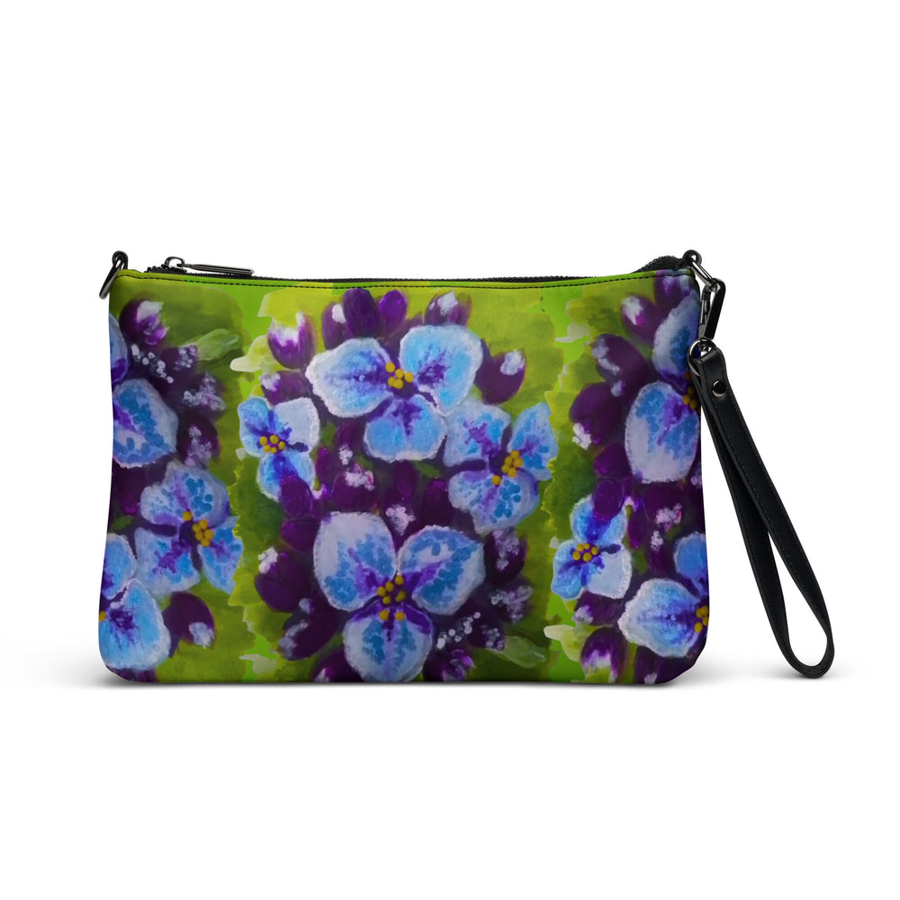 Nature Inspired Floral Evening Bag, Trendy Ziptop Closure Crossbody Bag with Pockets, Small Satchel Purse