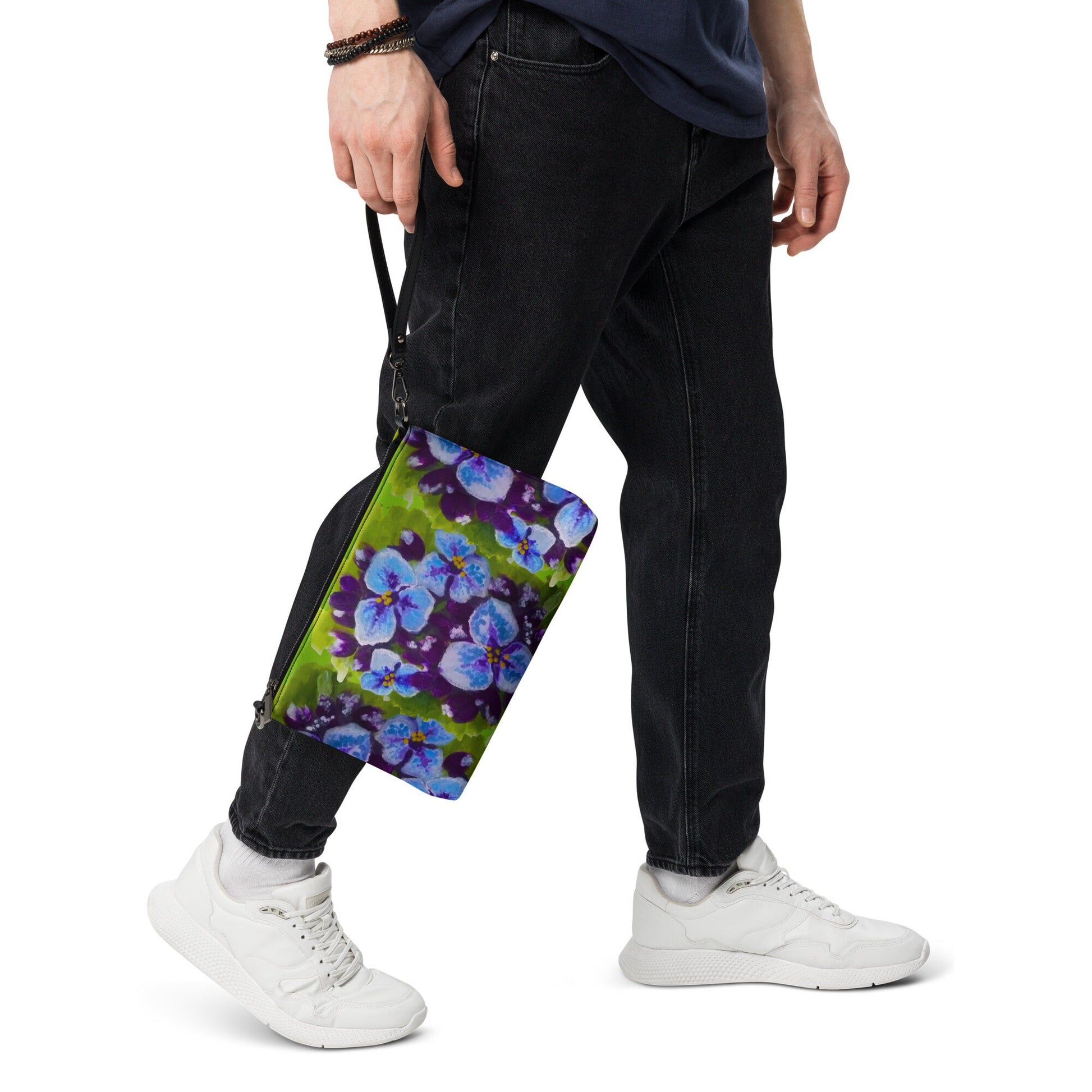 Nature Inspired Floral Evening Bag, Trendy Ziptop Closure Crossbody Bag with Pockets, Small Satchel Purse
