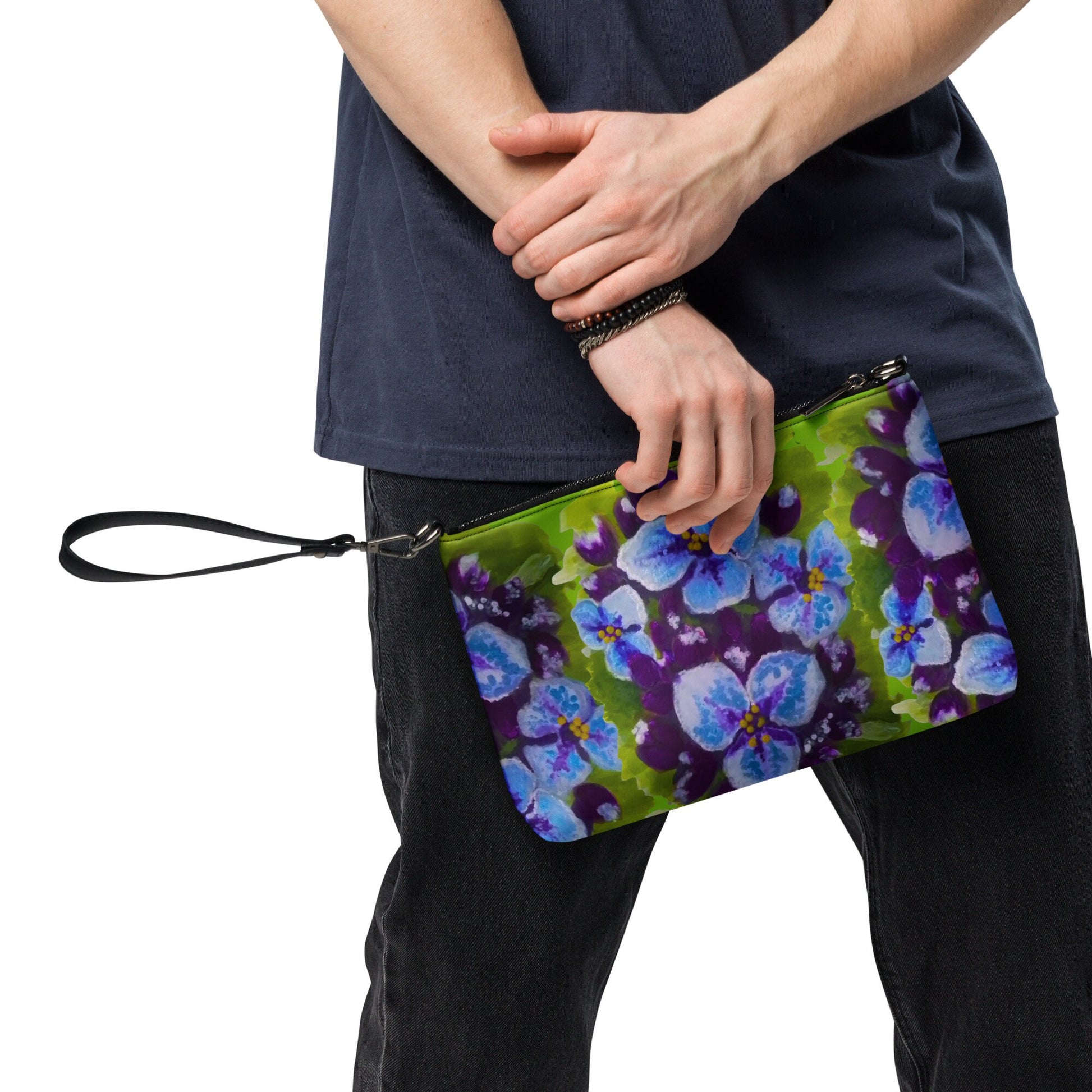 Nature Inspired Floral Evening Bag, Trendy Ziptop Closure Crossbody Bag with Pockets, Small Satchel Purse