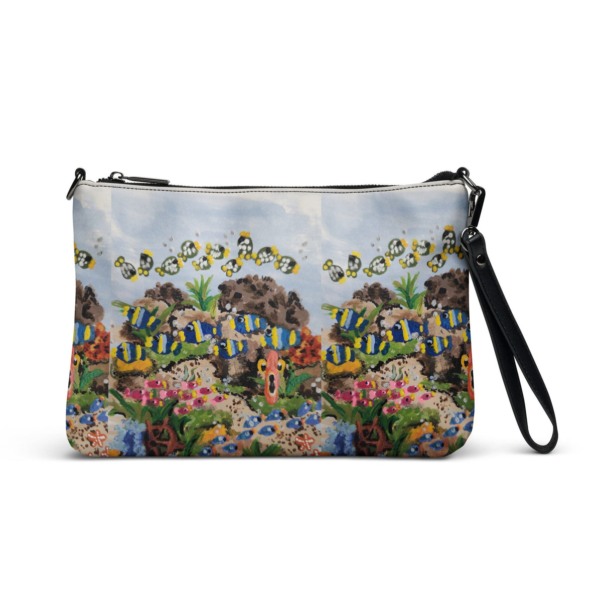 Underwater Ocean View Crossbody Bag with Pockets, Small Trendy Sling Bag, Nature Inspired Handbag with Adjustable Straps