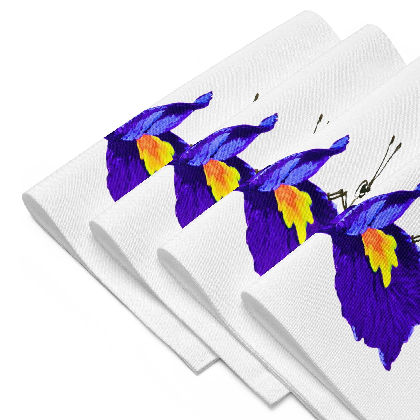 Monarch on Iris Placemat Set of 4, Activity Placemats, Water Resistant, Perfect for Weddings or Family Dinners