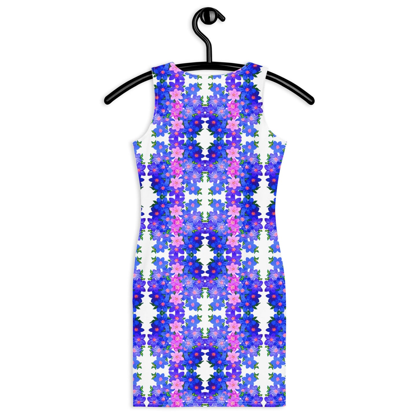Floral Pattern Bodycon Dress, Flower Garden Inspired Outfit, Botanical Spring Secretary Dress