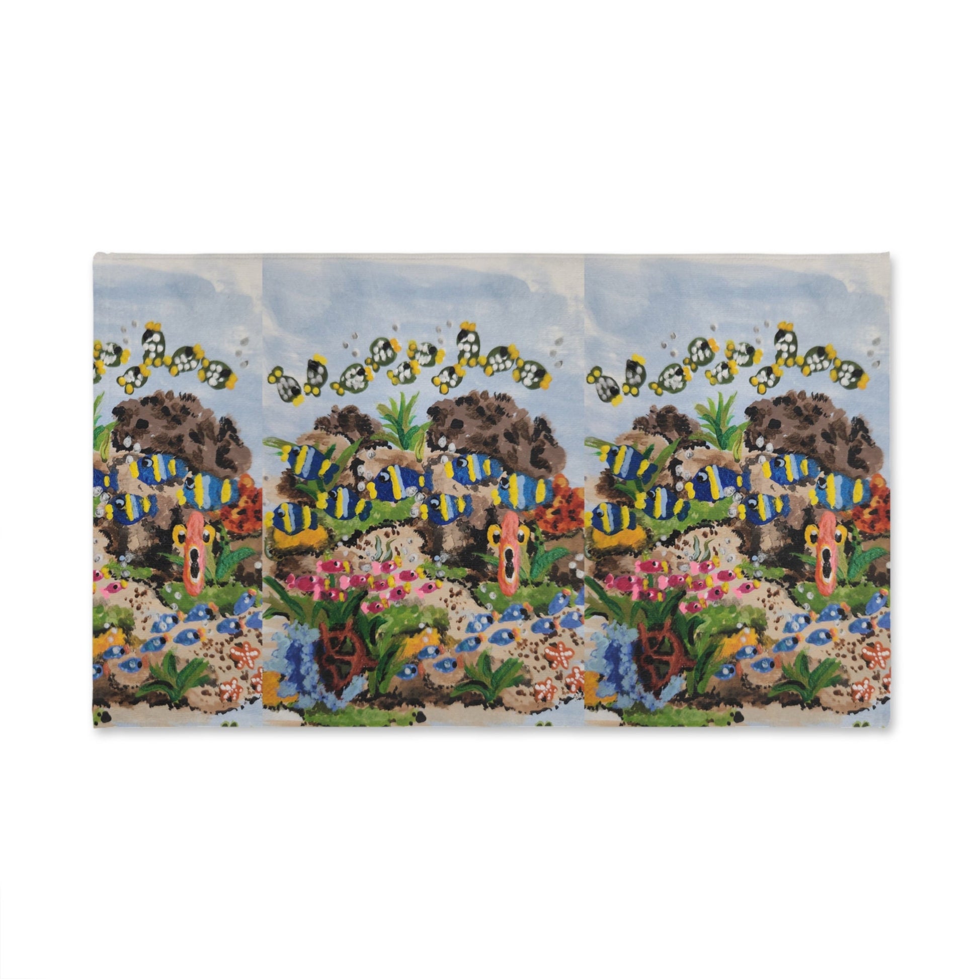 Under Water Ocean View Hand Towel, Decorative Coastal Hand Towel, Spring Guest Towels