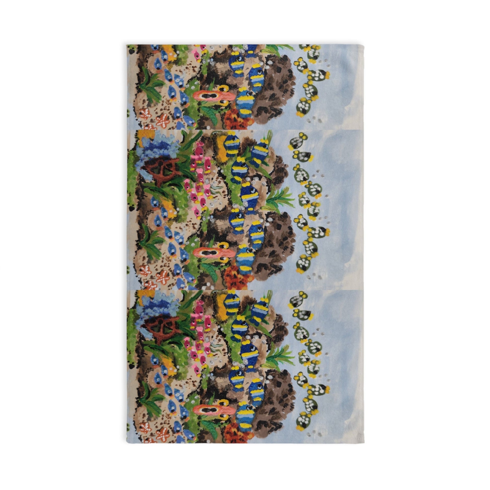 Under Water Ocean View Hand Towel, Decorative Coastal Hand Towel, Spring Guest Towels