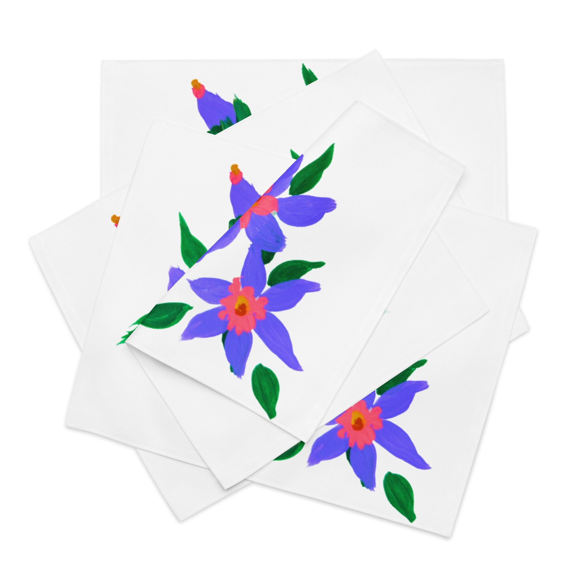 Pastel Floral Placemat Set of 4, Water Resistant Activity Placemats, Dinner Placemats, Fun Coloring Placemats