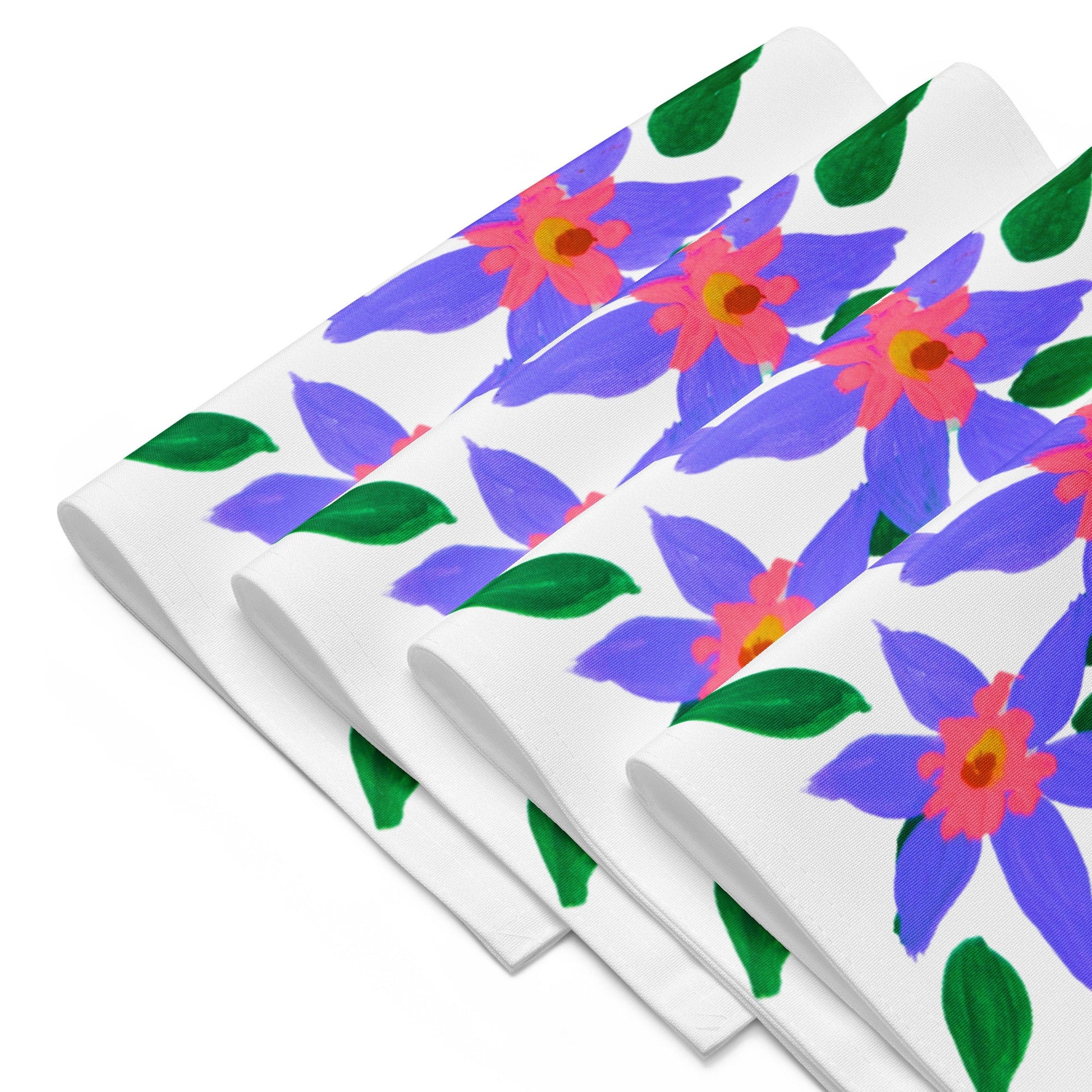 Pastel Floral Placemat Set of 4, Water Resistant Activity Placemats, Dinner Placemats, Fun Coloring Placemats