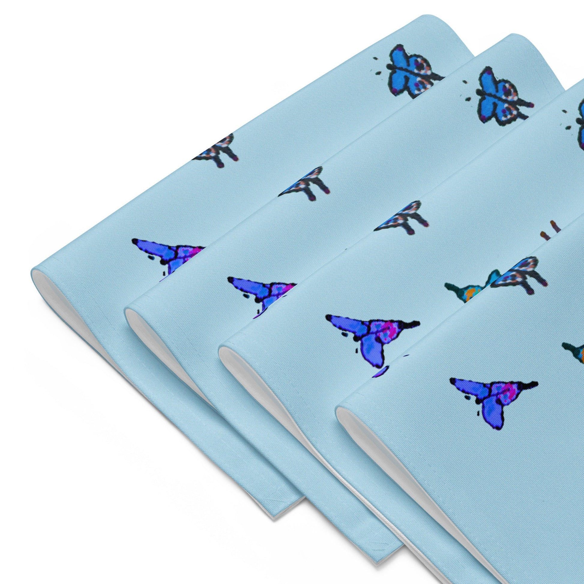 Butterfly Placemat Set of 4, Fun Colorful Placemats for Weddings, Family Dinners or Spring Get Togethers, Water Resistant Placemats