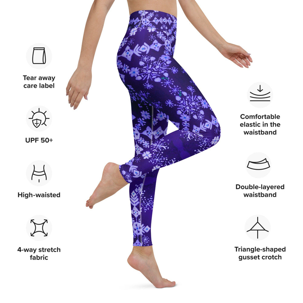Snowflake Yoga Leggings,high waist leggings,holiday leggings,christmas leggings,fall leggings,workout leggings
